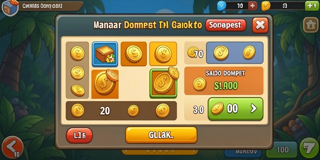 Screenshot menunjukkan fitur bonus yang menggiurkan.