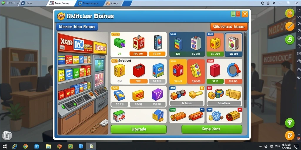 Screenshot menunjukkan bonus yang sedang aktif dalam permainan.